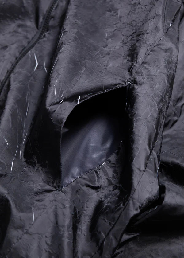 【ryaw】Inverted Pleat SHELL, BLACK