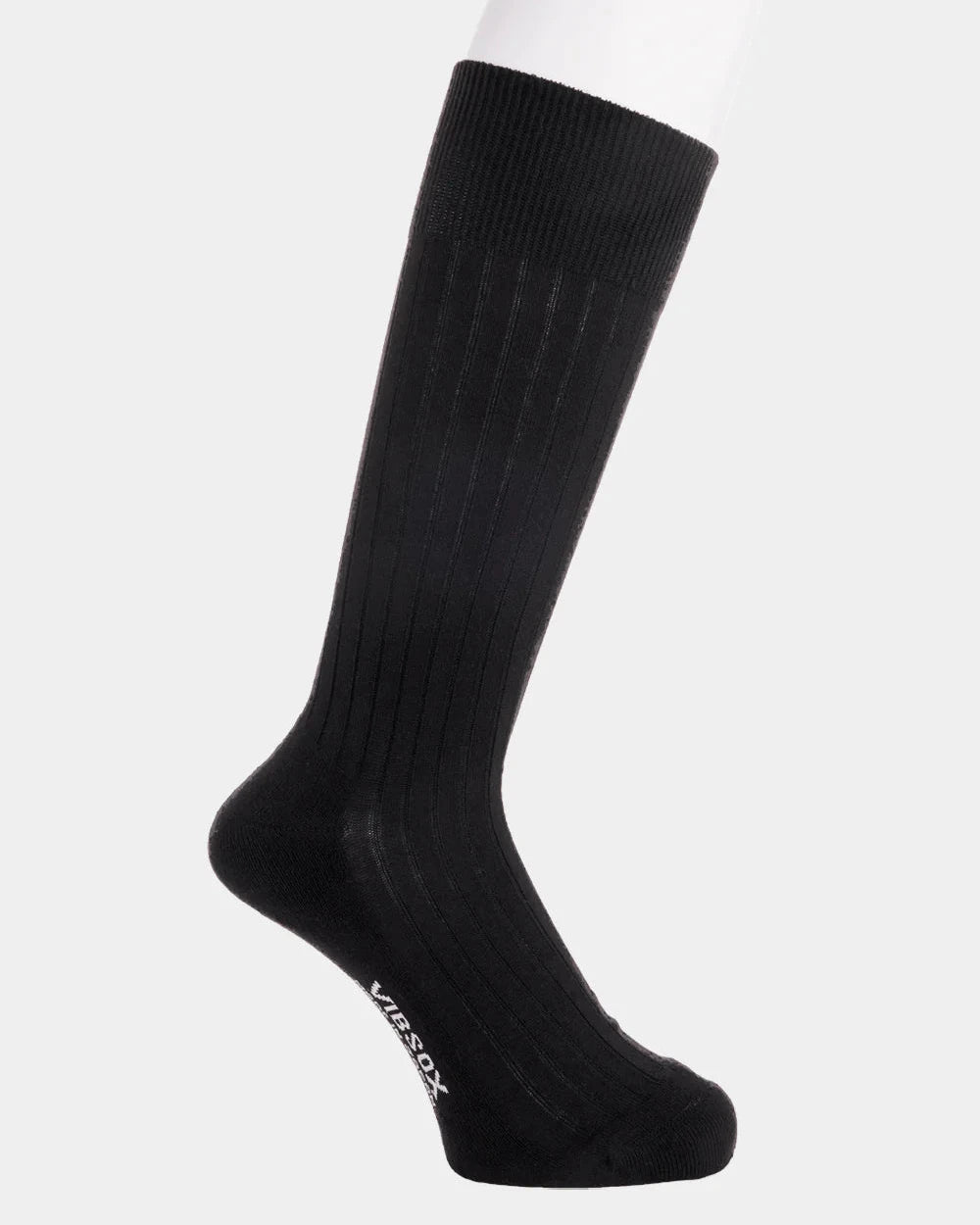 DRESS RIB PILE SOCKS, BLACK
