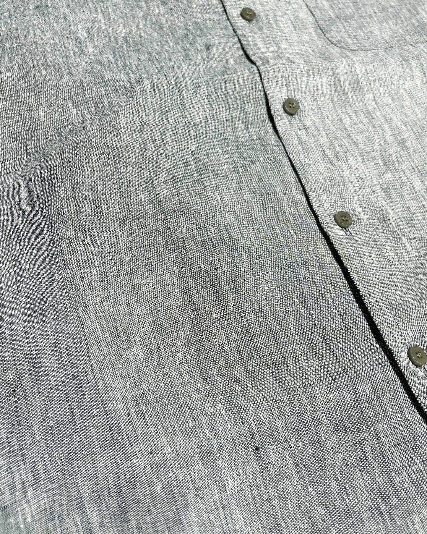 【nakedgauge】KHADIxLINEN REGULAR COLLER SHIRT, GRAY