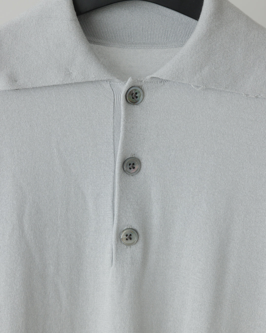 【house of naked】SILKxCASHMERE  80POLO SS, LIGHT GRAY