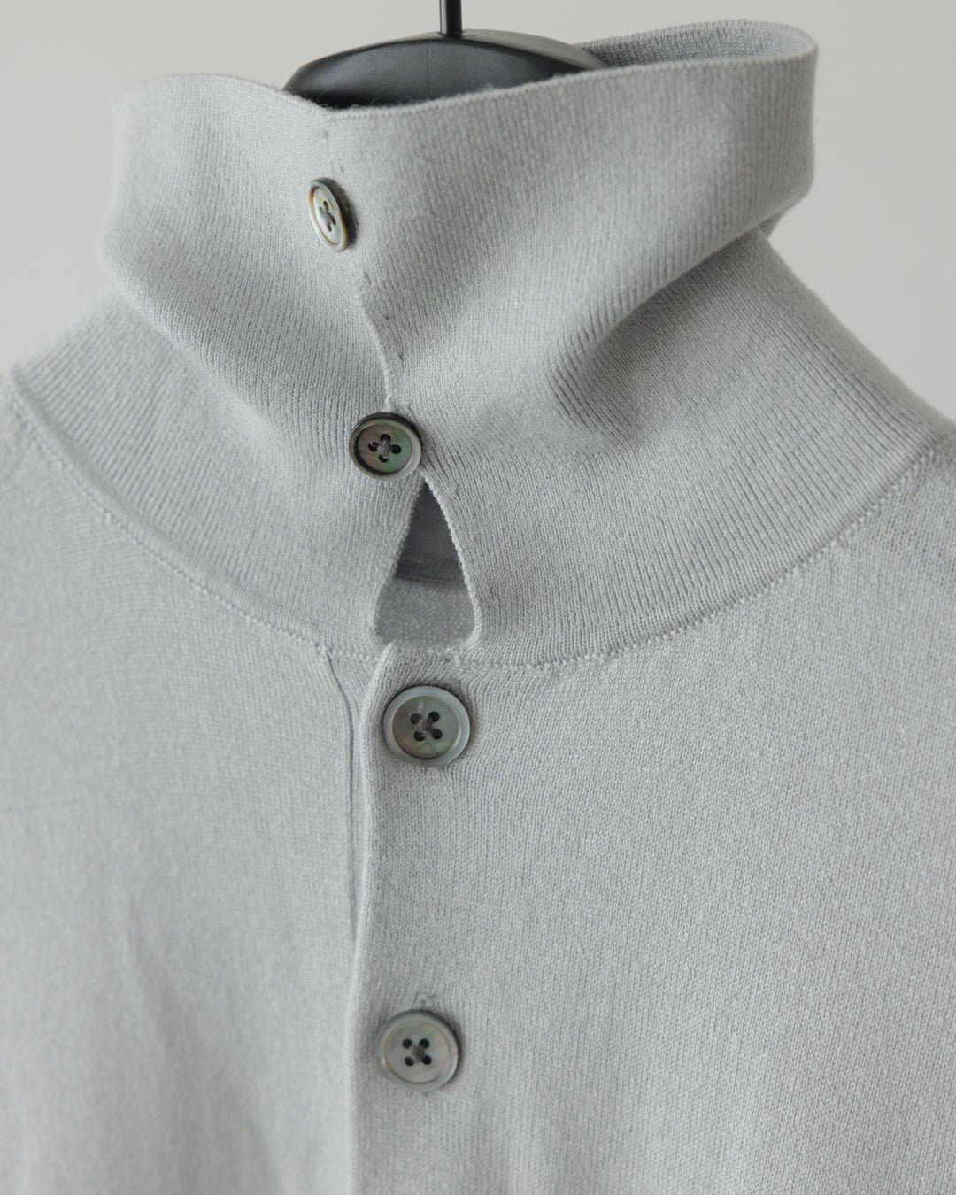 【house of naked】SILKxCASHMERE  80POLO SS, LIGHT GRAY