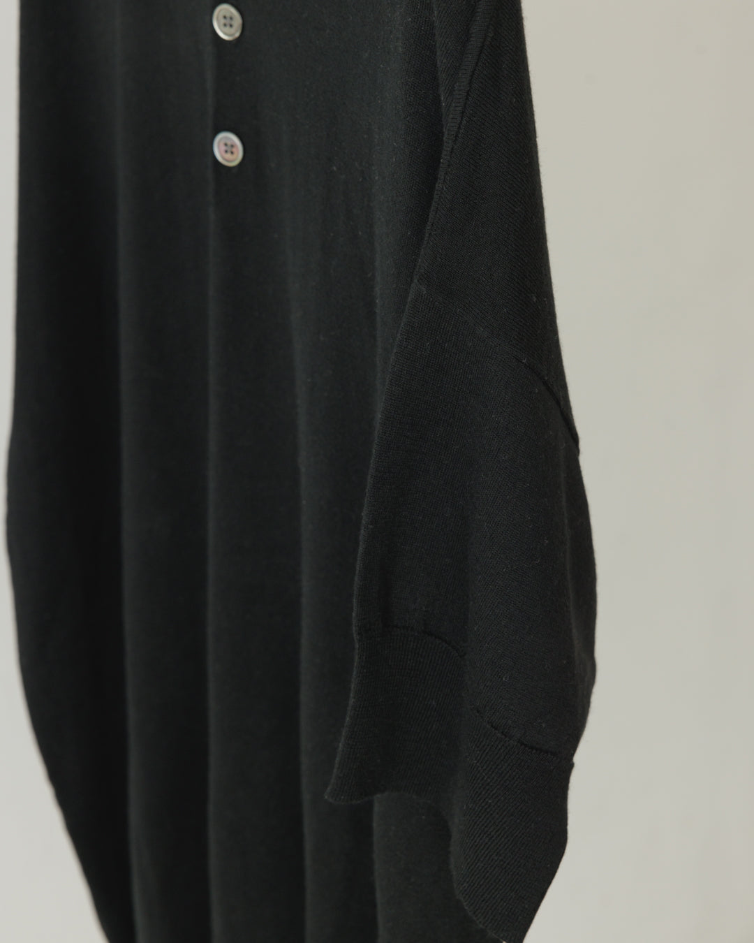 【house of naked】SILKxCASHMERE  80POLO SS, BLACK