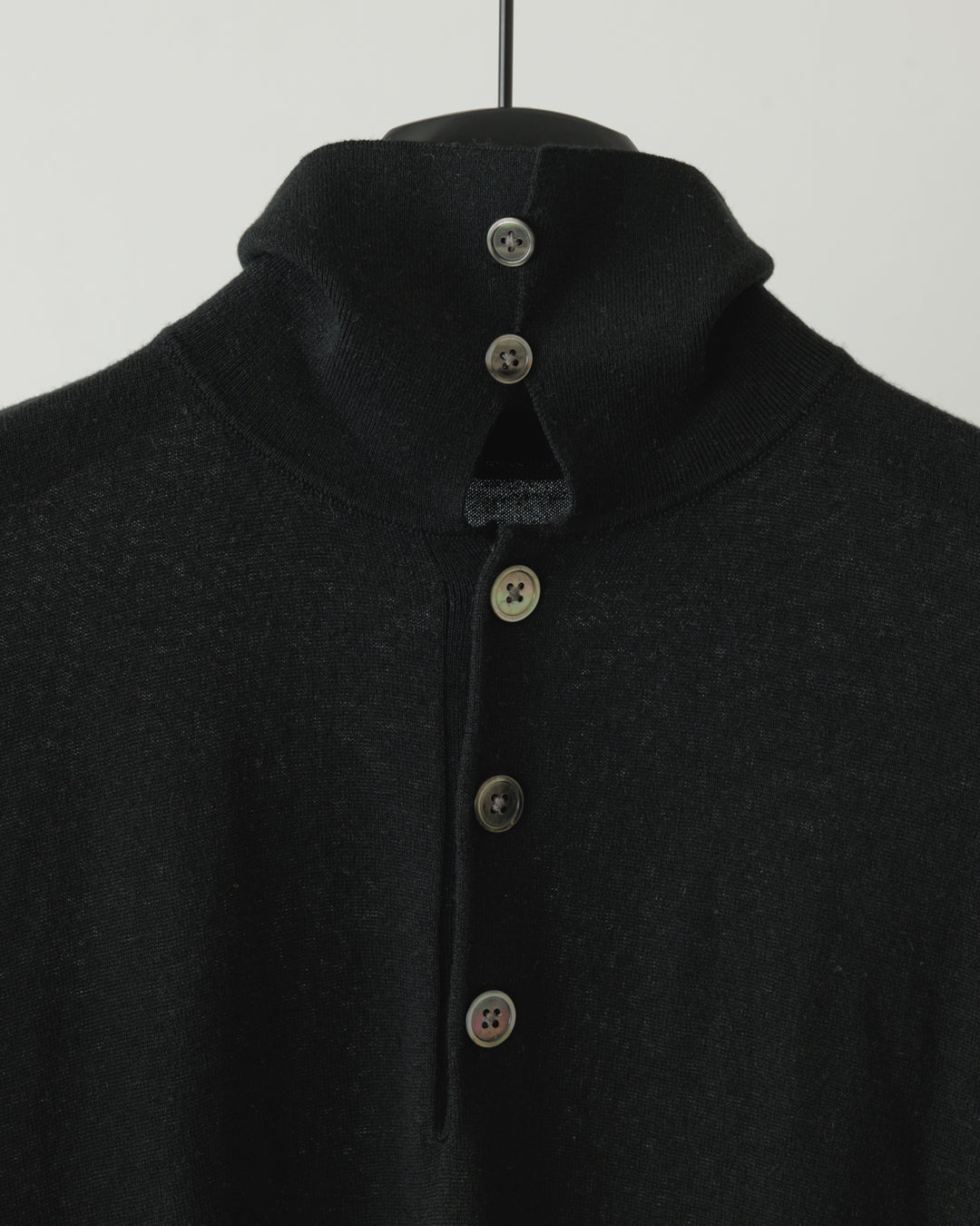 【house of naked】SILKxCASHMERE  80POLO SS, BLACK