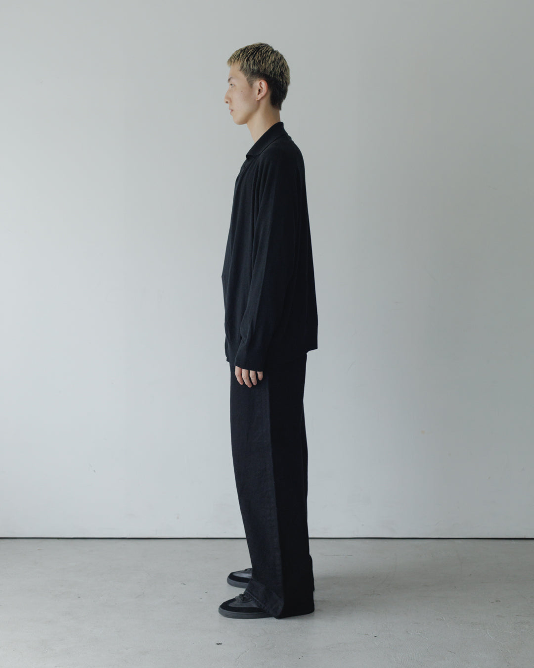 【house of naked】SILKxCASHMERE GARDIGAN I, BLACK