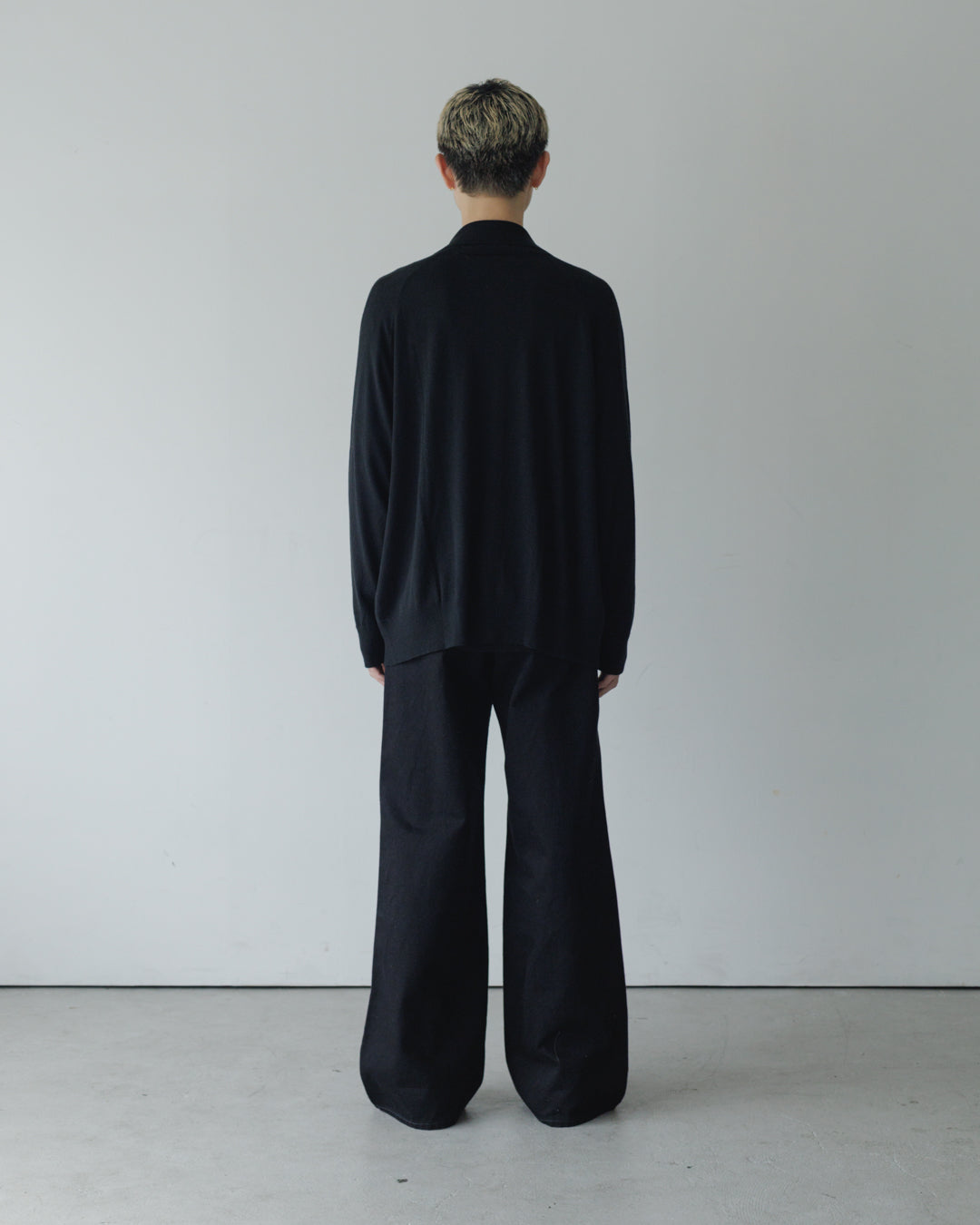 【house of naked】SILKxCASHMERE GARDIGAN I, BLACK