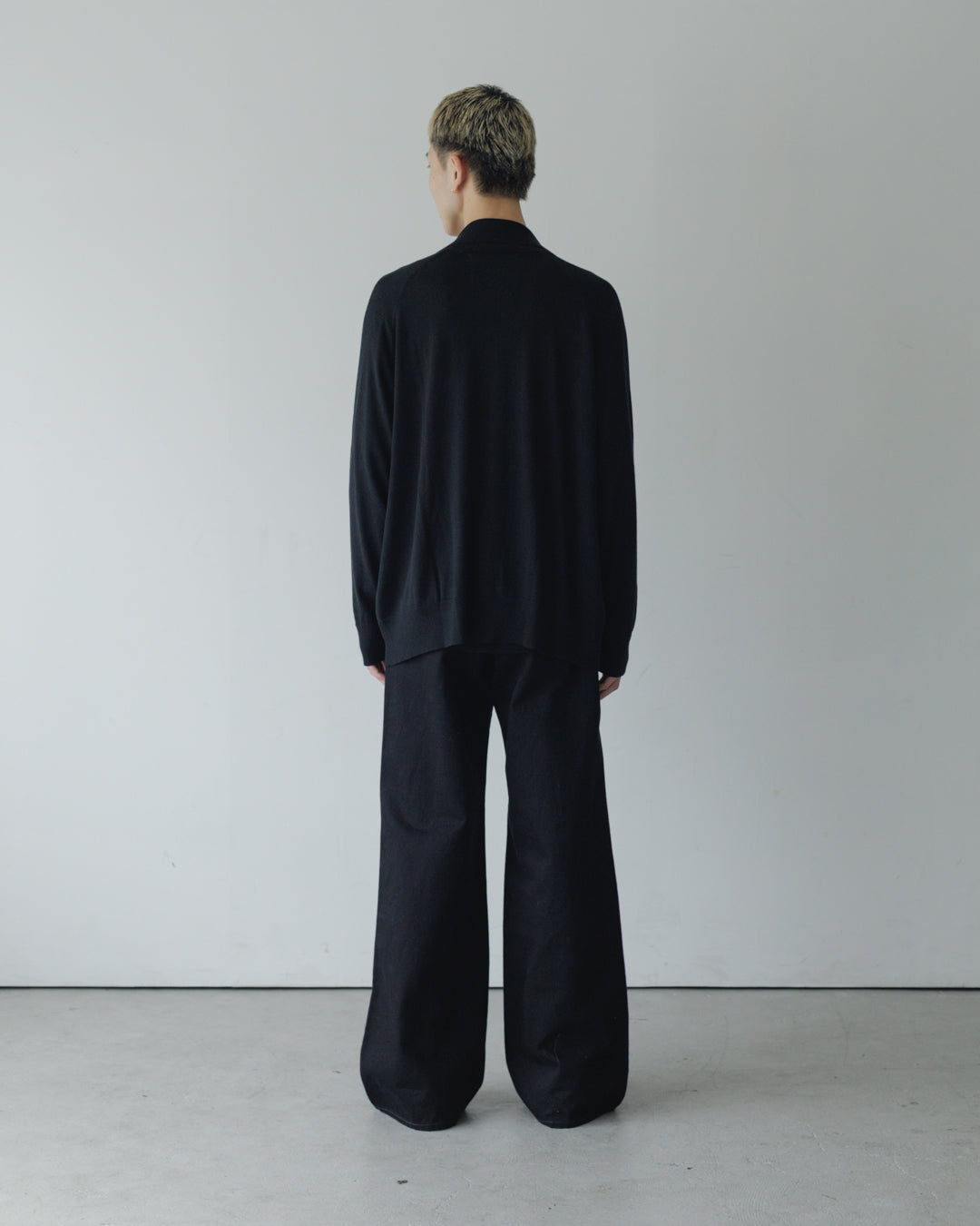 【house of naked】SILKxCASHMERE GARDIGAN I, BLACK
