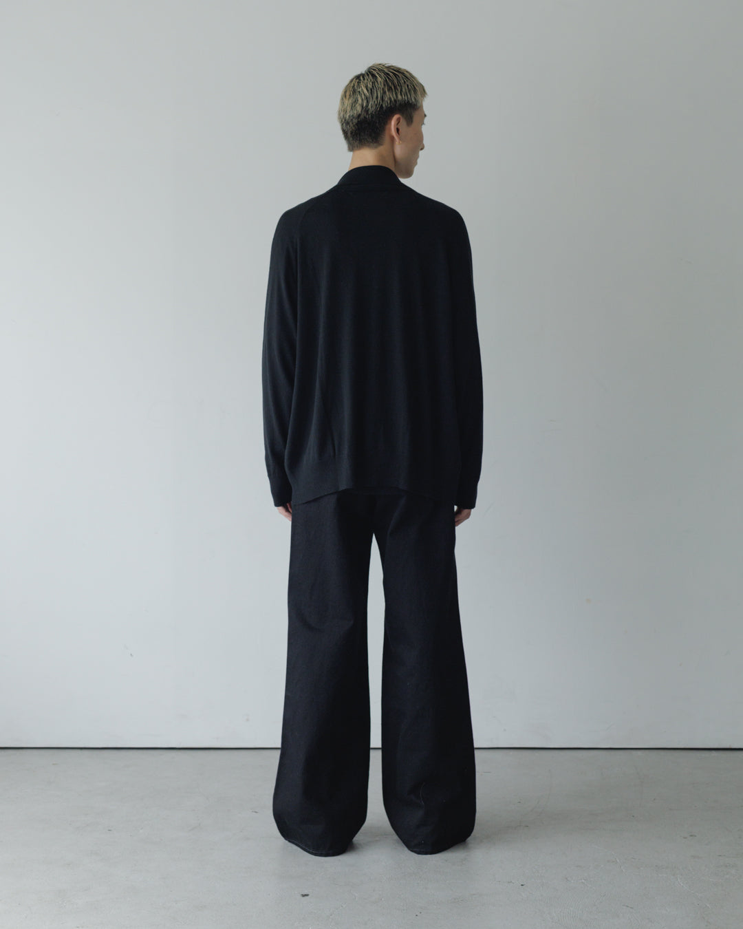 【house of naked】SILKxCASHMERE GARDIGAN I, BLACK