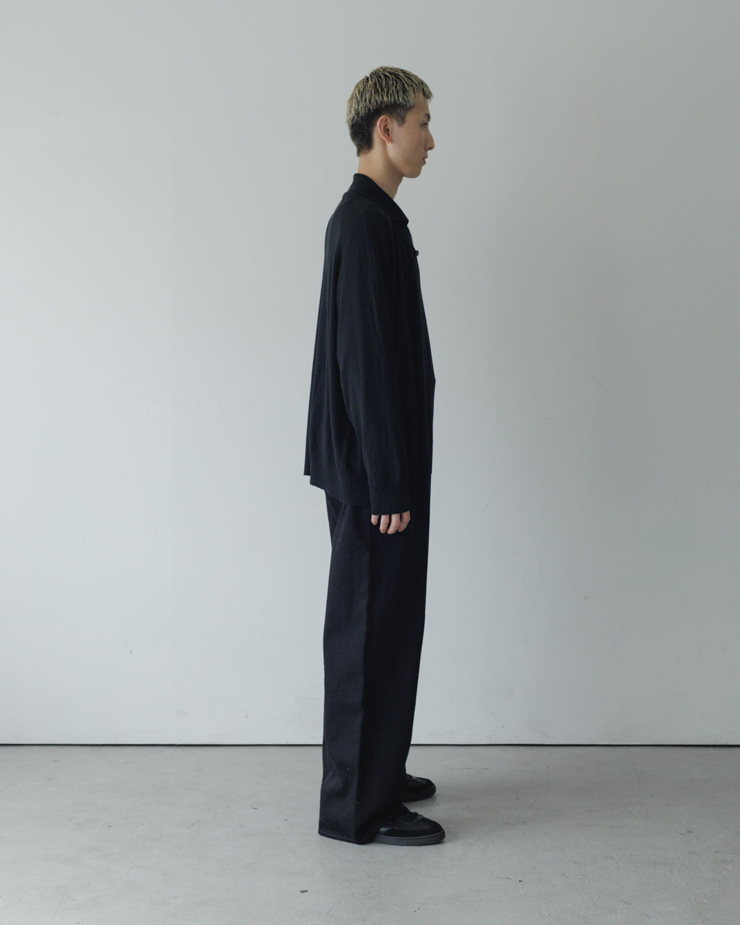 【house of naked】SILKxCASHMERE GARDIGAN I, BLACK