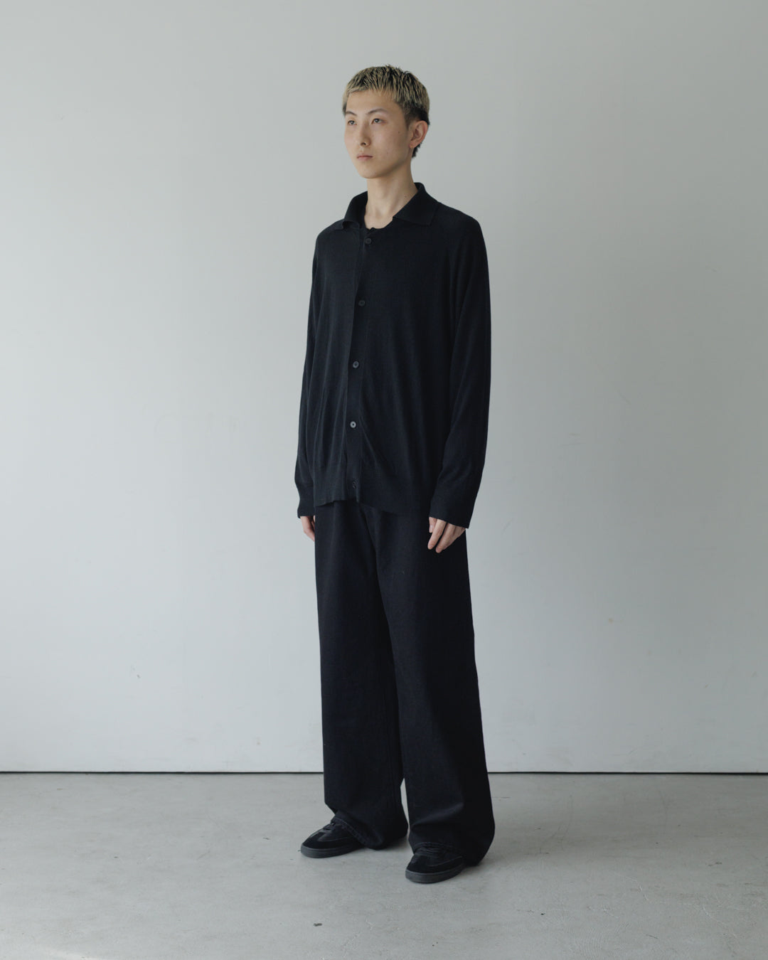 【house of naked】SILKxCASHMERE GARDIGAN I, BLACK