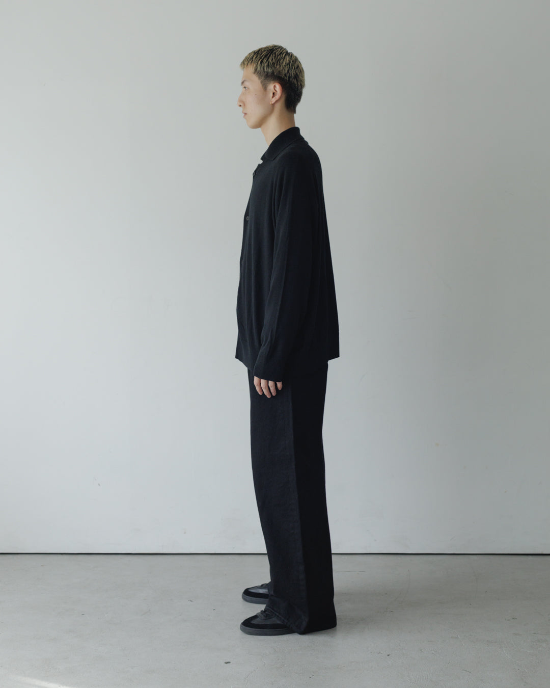 【house of naked】SILKxCASHMERE GARDIGAN I, BLACK