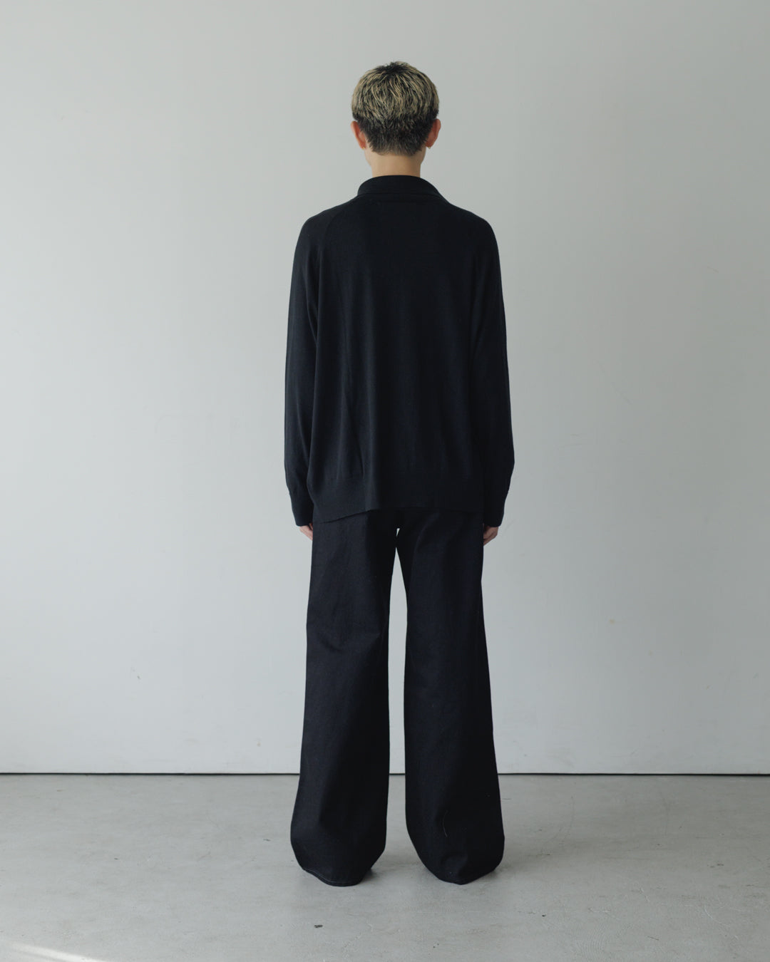 【house of naked】SILKxCASHMERE GARDIGAN I, BLACK