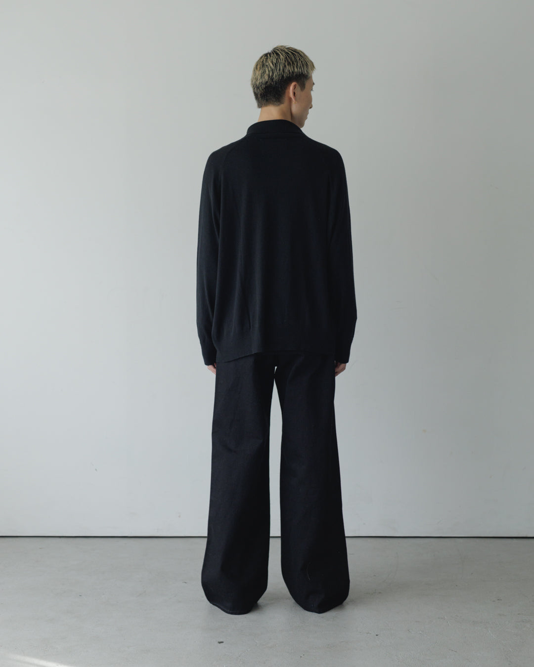 【house of naked】SILKxCASHMERE GARDIGAN I, BLACK