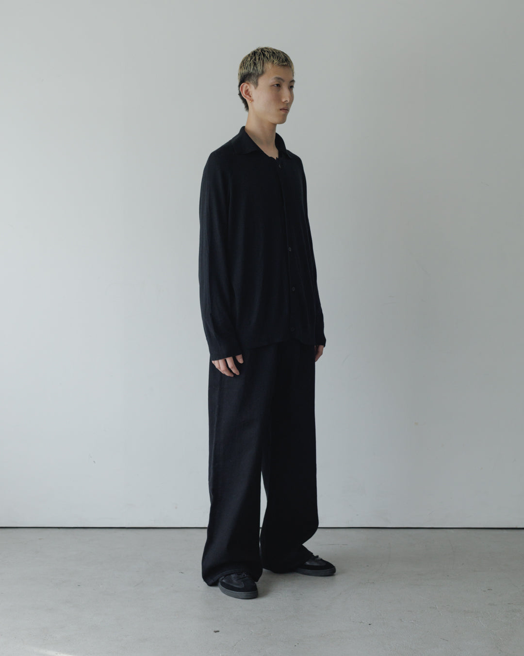 【house of naked】SILKxCASHMERE GARDIGAN I, BLACK