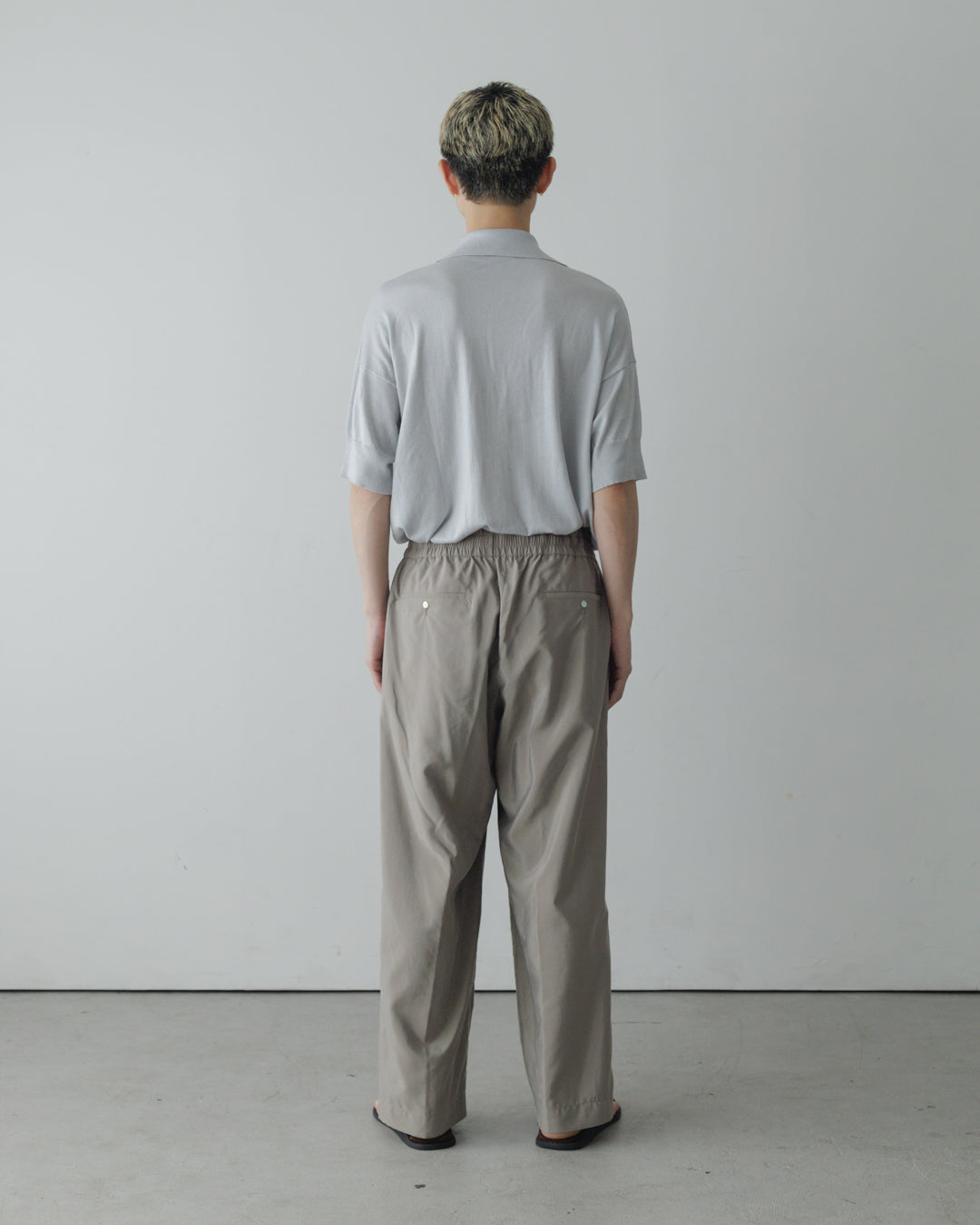 【house of naked】SILKxCASHMERE  80POLO SS, LIGHT GRAY