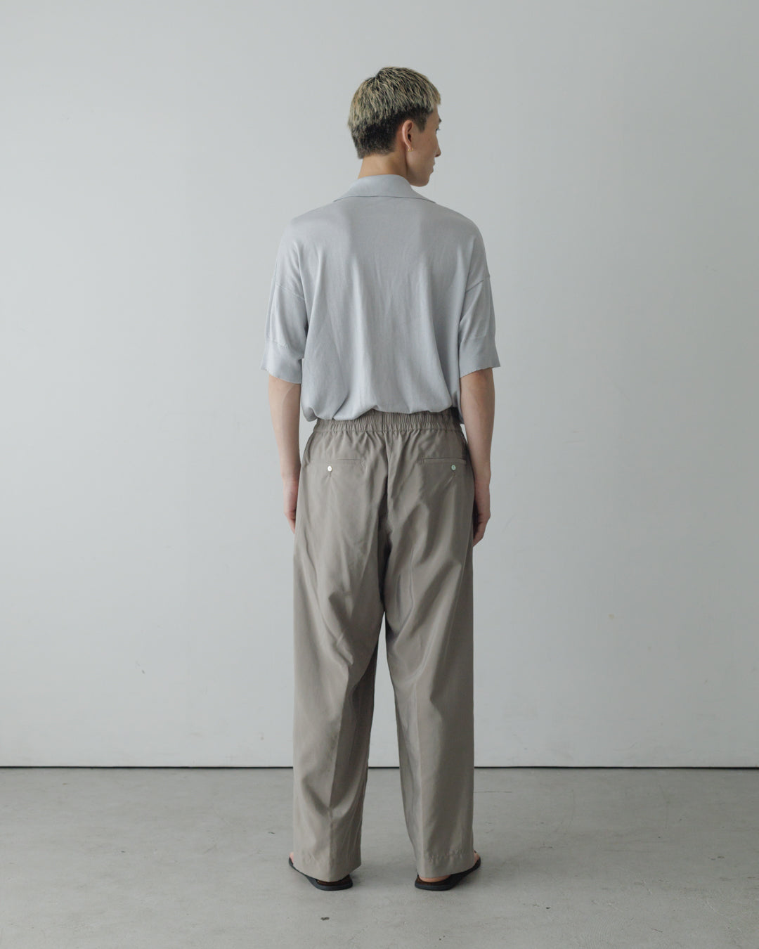 【house of naked】SILKxCASHMERE  80POLO SS, LIGHT GRAY