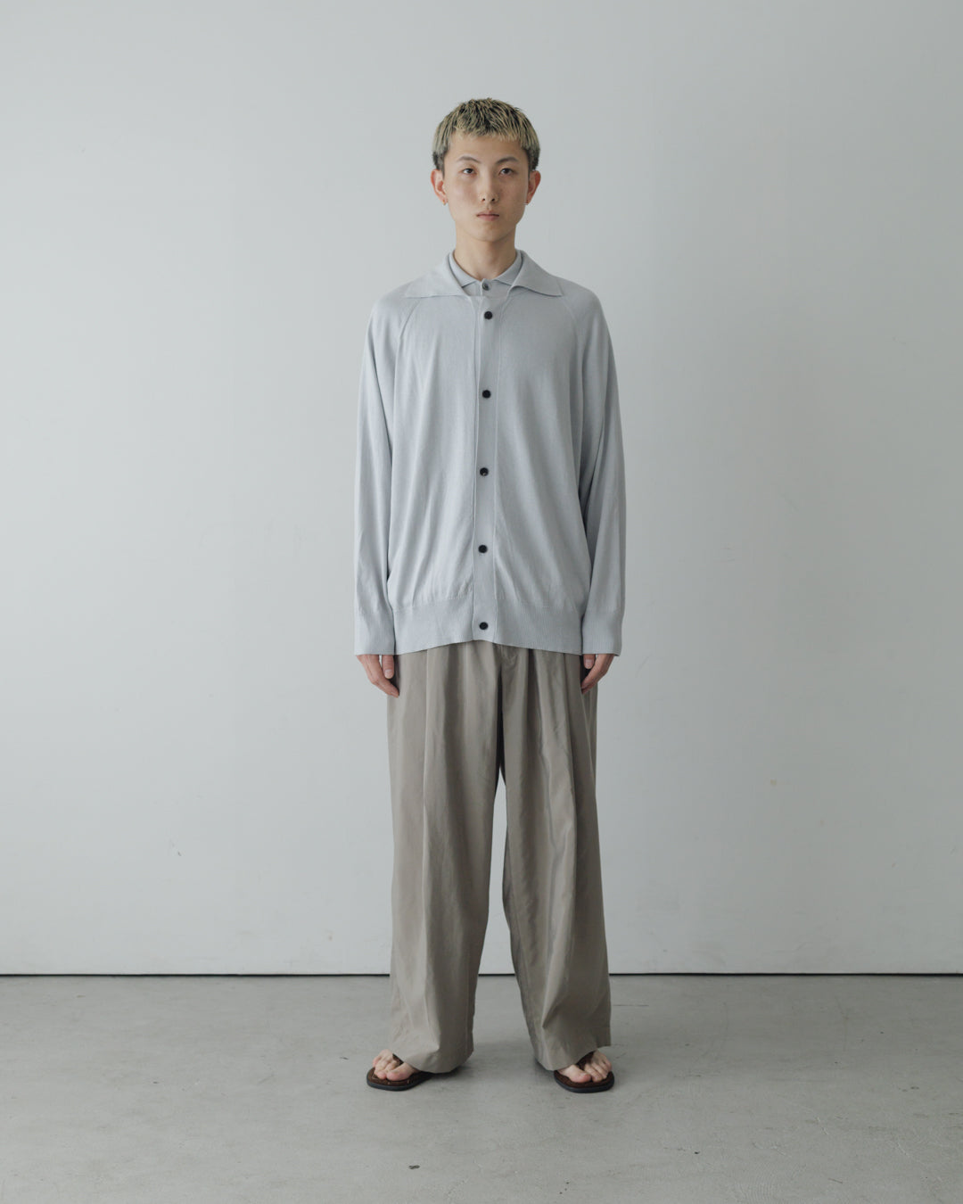 【house of naked】SILKxCASHMERE GARDIGAN I, LIGHT GRAY