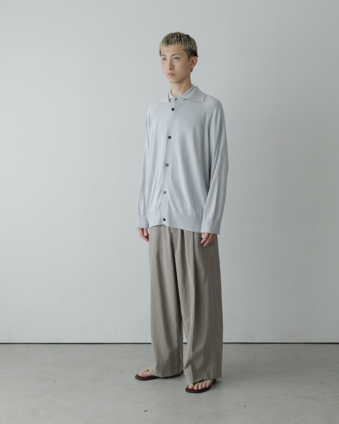 【house of naked】SILKxCASHMERE GARDIGAN I, LIGHT GRAY