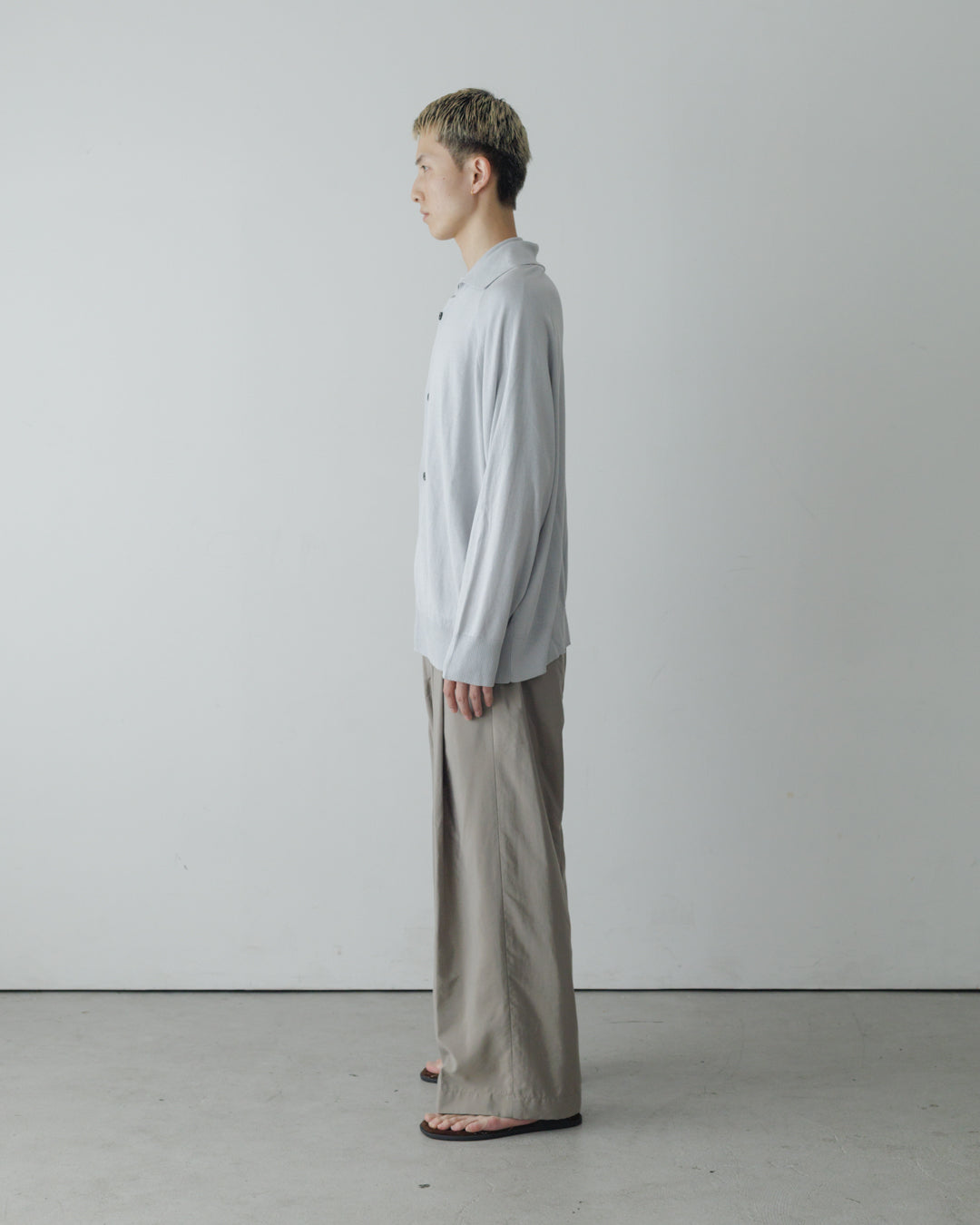 【house of naked】SILKxCASHMERE GARDIGAN I, LIGHT GRAY