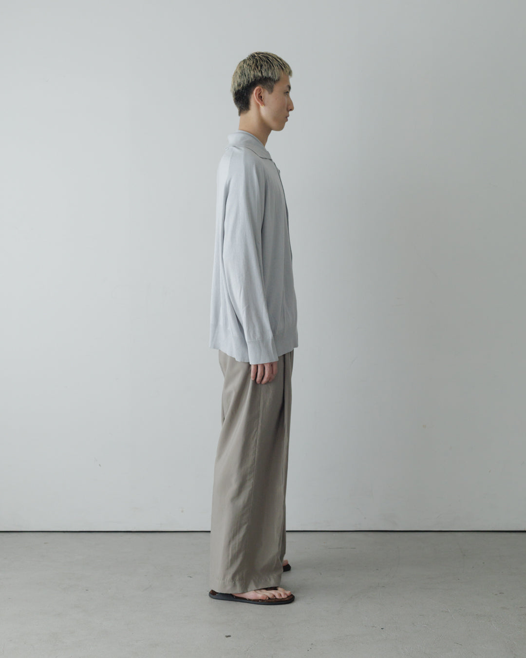 【house of naked】SILKxCASHMERE GARDIGAN I, LIGHT GRAY
