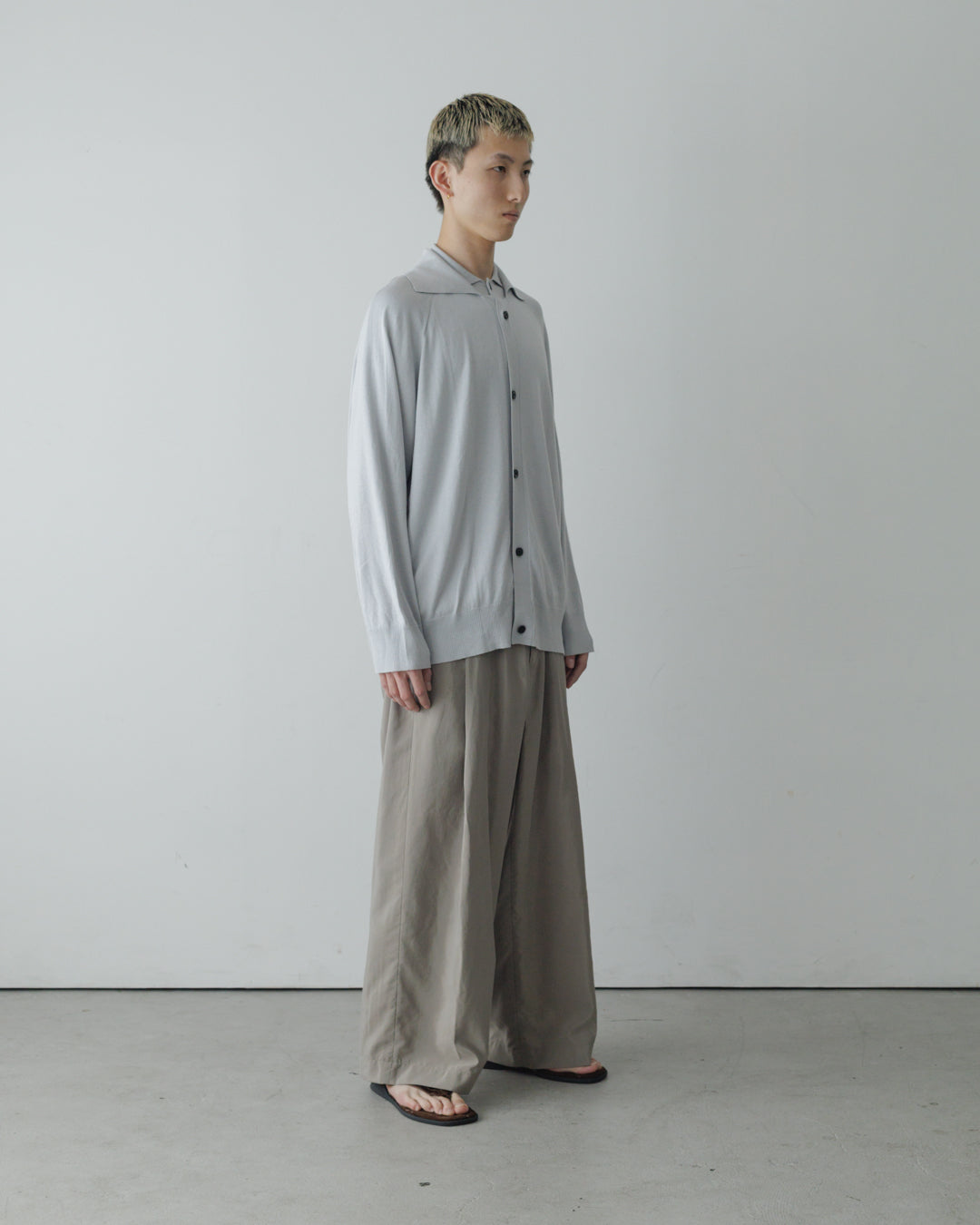 【house of naked】SILKxCASHMERE GARDIGAN I, LIGHT GRAY