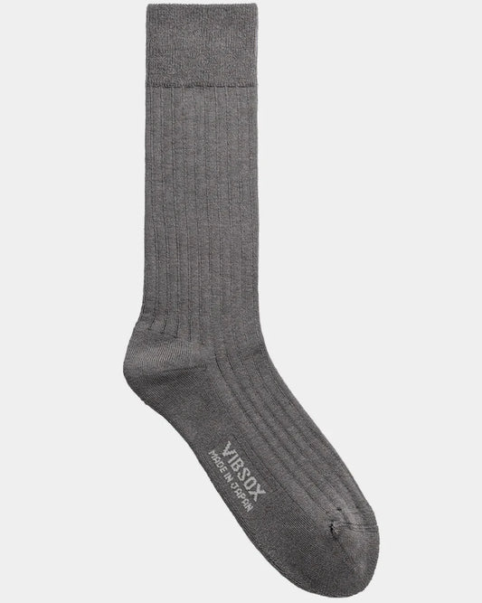 DRESS RIB PILE SOCKS, CHARCOAL GRAY