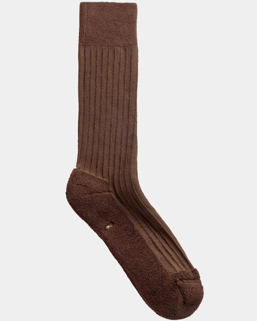DRESS RIB PILE SOCKS, BROWN