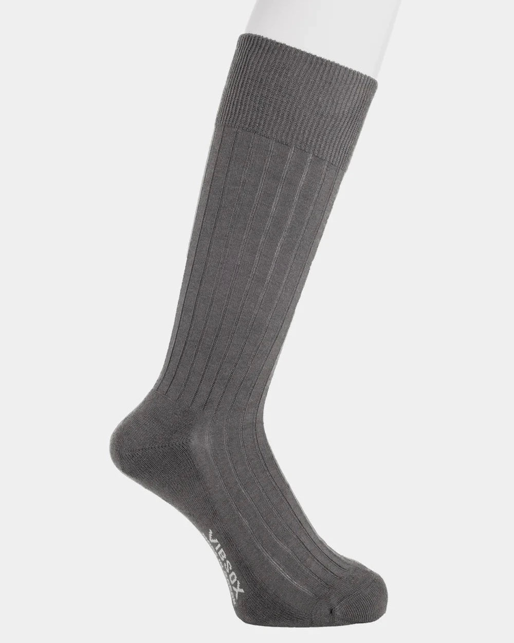 DRESS RIB PILE SOCKS, CHARCOAL GRAY