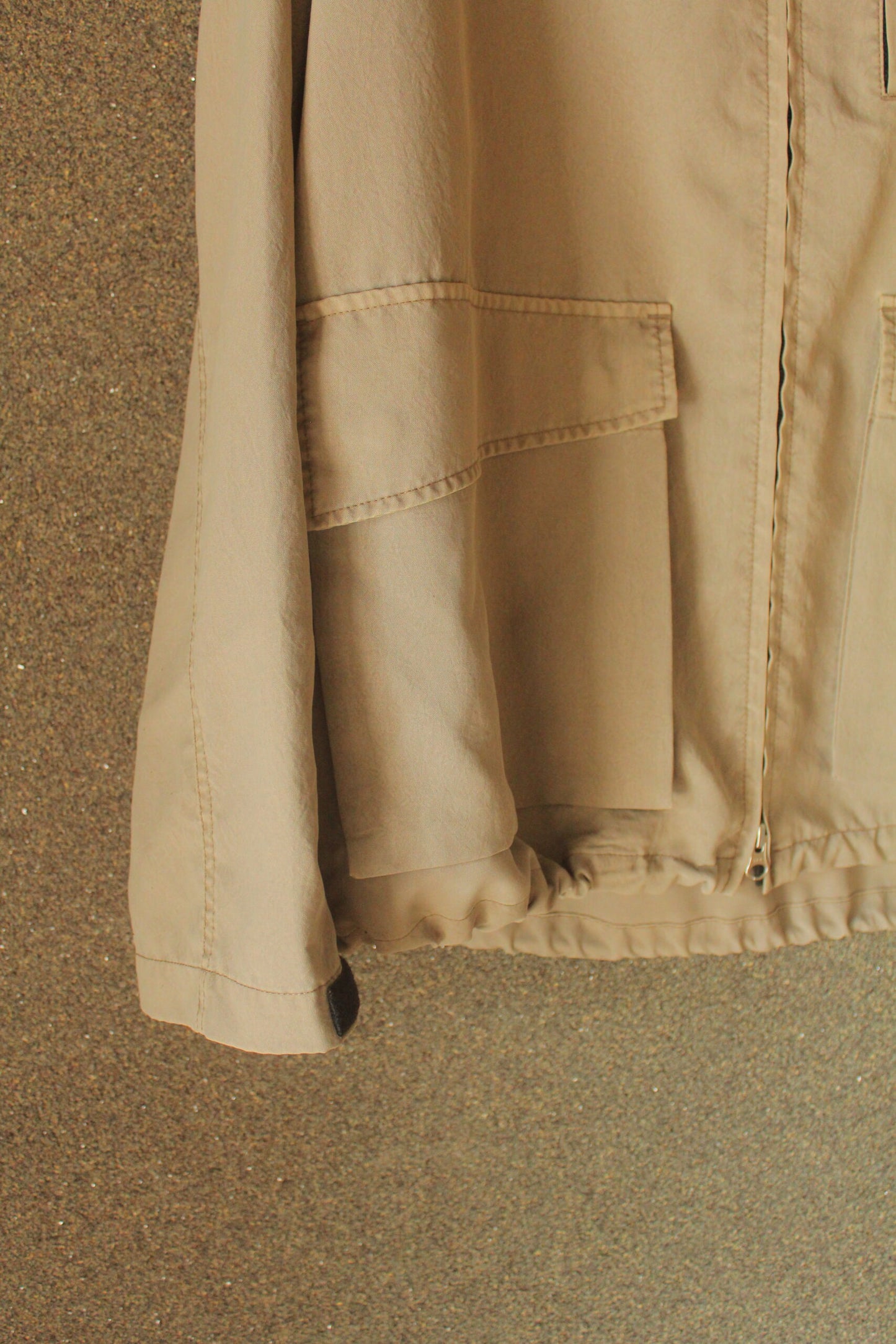 POLYESTER LIGHTWEIGHT JACKET, GRAY BEIGE