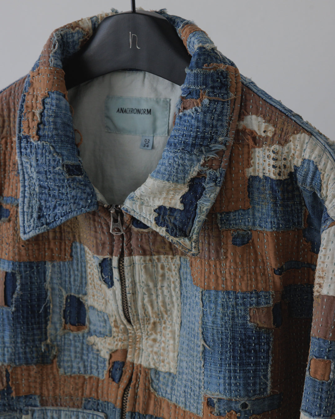 SASHIKO PATCHED JACKET, INDIGO