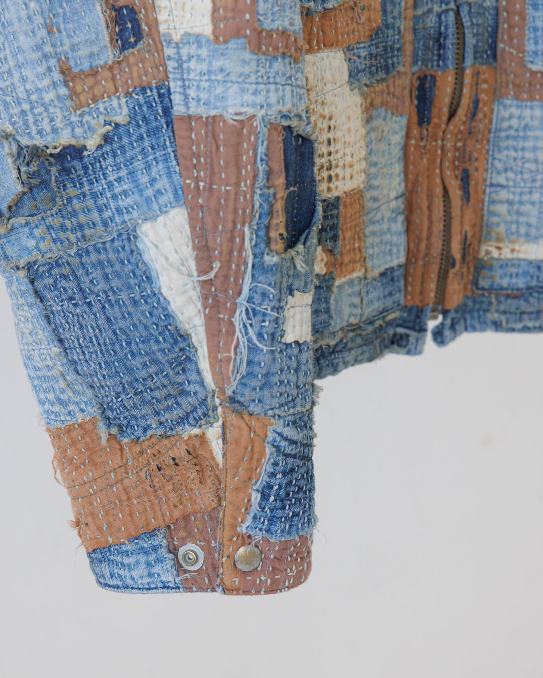 SASHIKO PATCHED JACKET, INDIGO