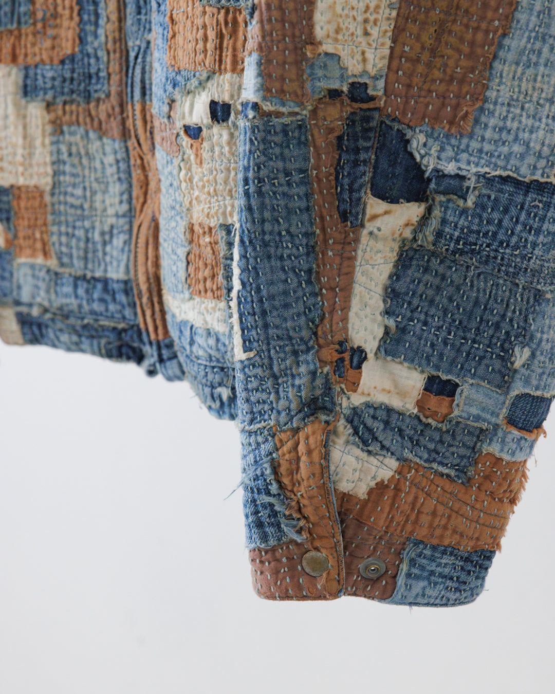 SASHIKO PATCHED JACKET, INDIGO
