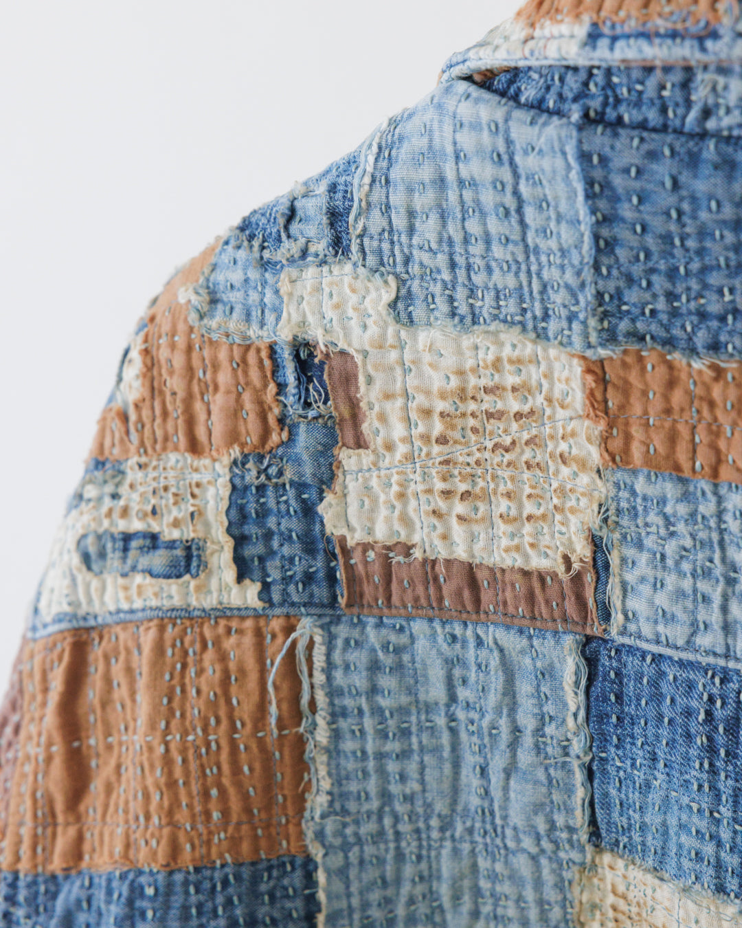 SASHIKO PATCHED JACKET, INDIGO