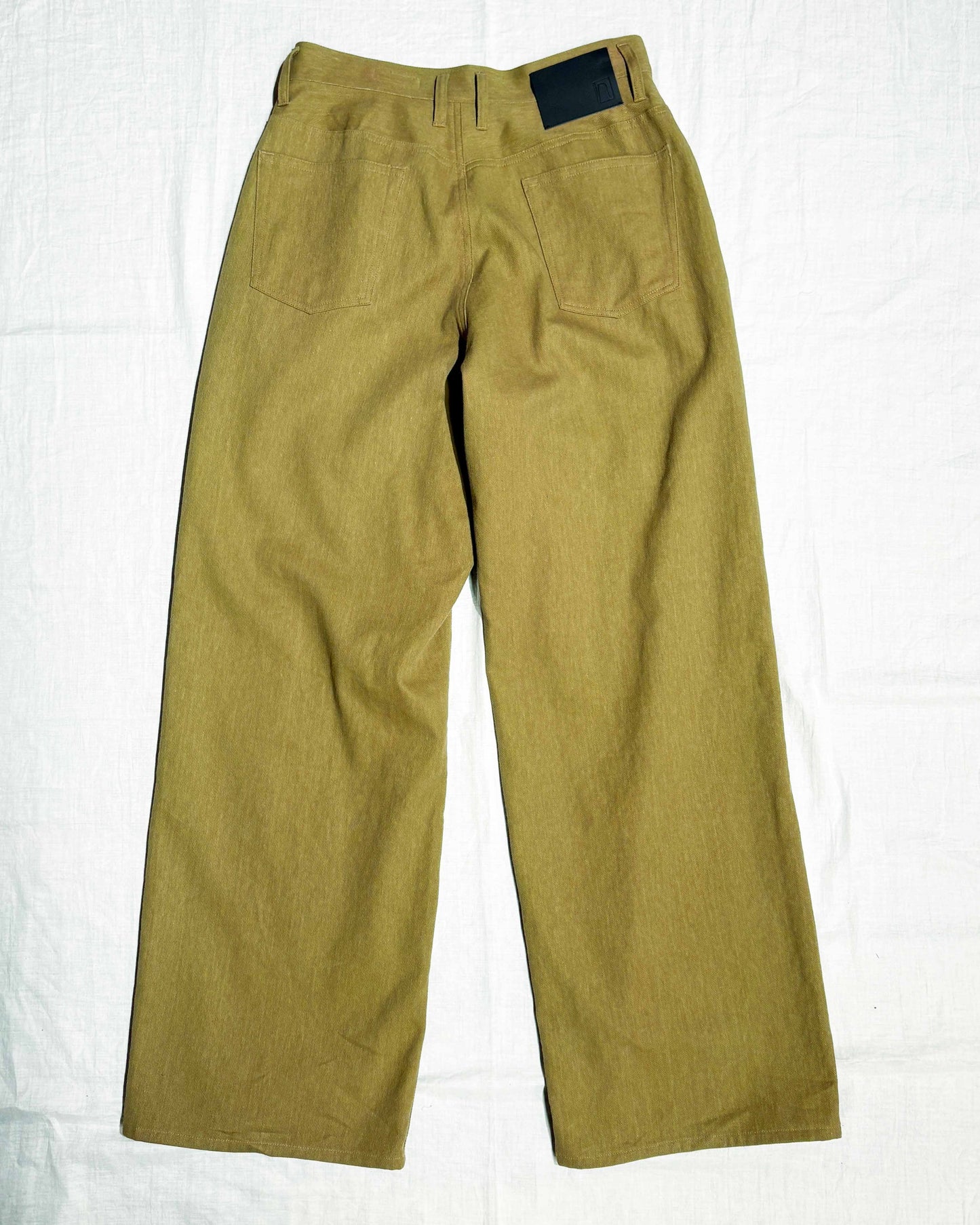 【nakedgauge】COTTONxLINEN PIGMENT DYED ASHLEY PANTS, KHAKI