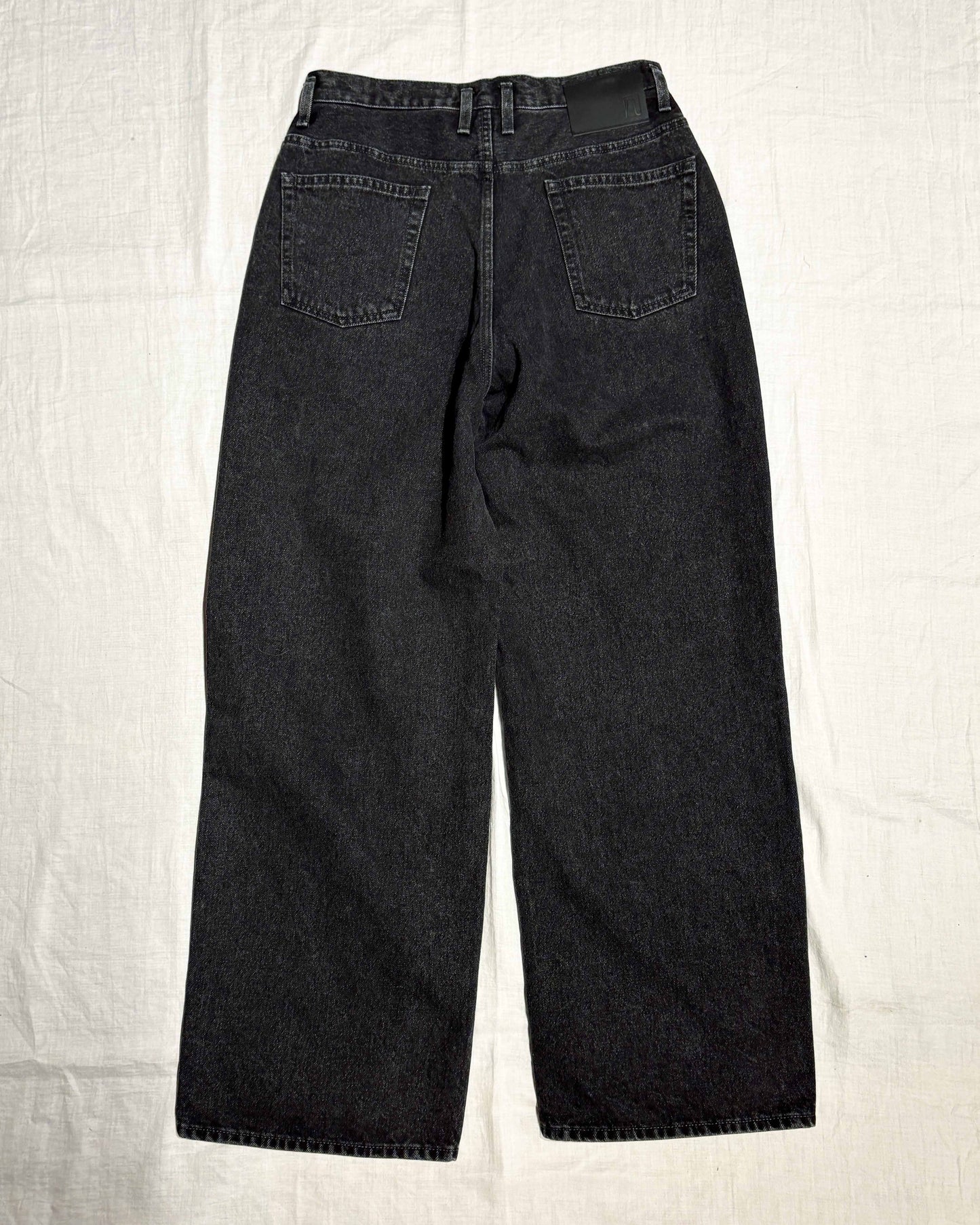 【nakedgauge】BLACK DENIM FD ASHLEY JEANS, BLACK