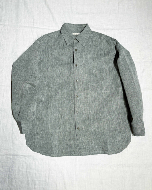 【nakedgauge】KHADIxLINEN REGULAR COLLER SHIRT, GRAY