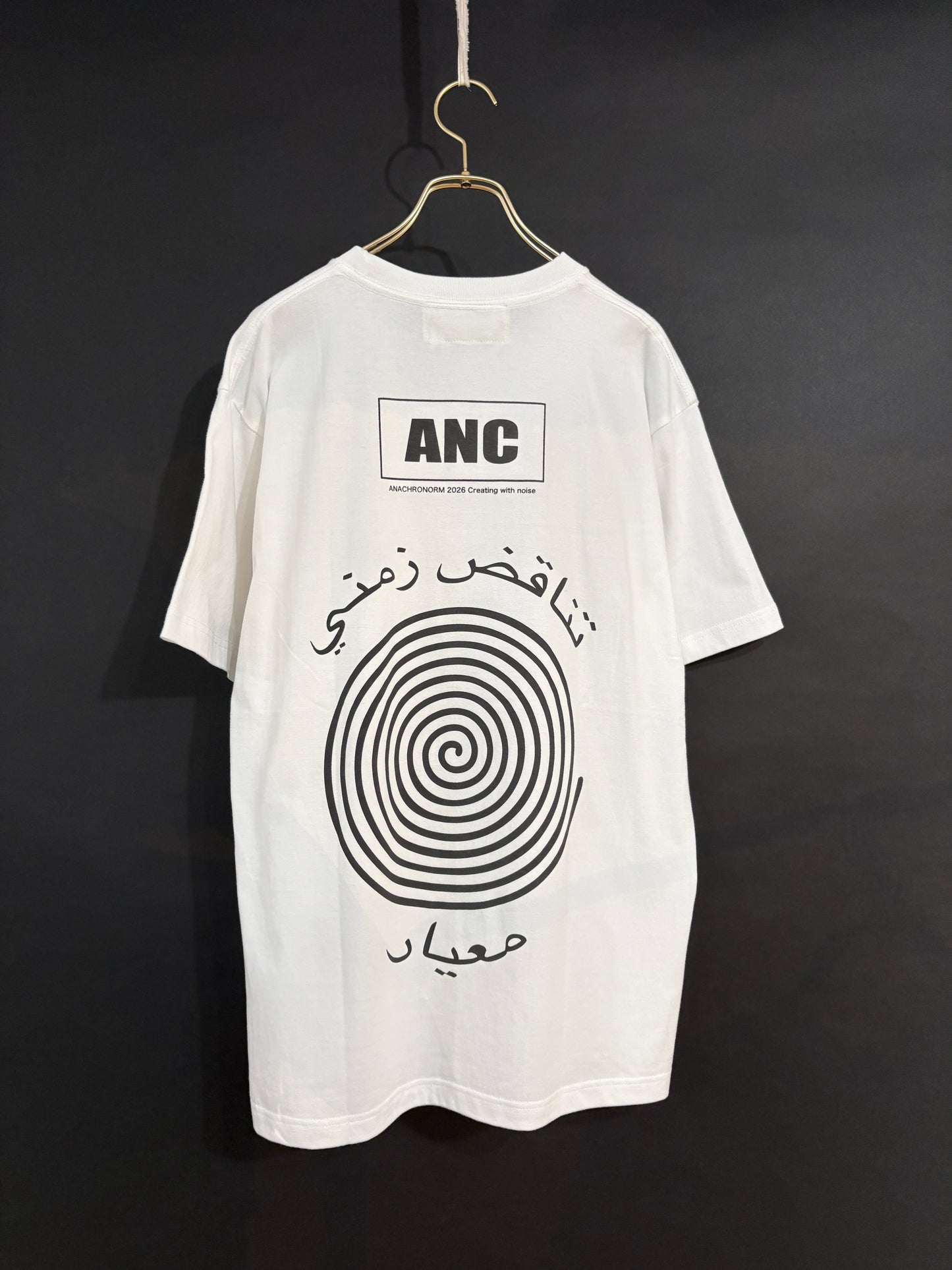 【ANACHRONORM】VORTEX PRINTED S/S T-S, WHITE