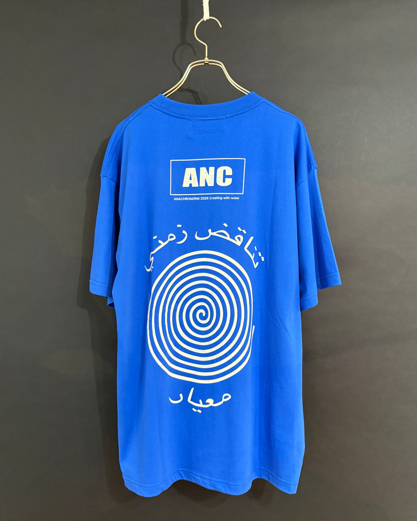 【ANACHRONORM】VORTEX PRINTED S/S T-S, BLUE